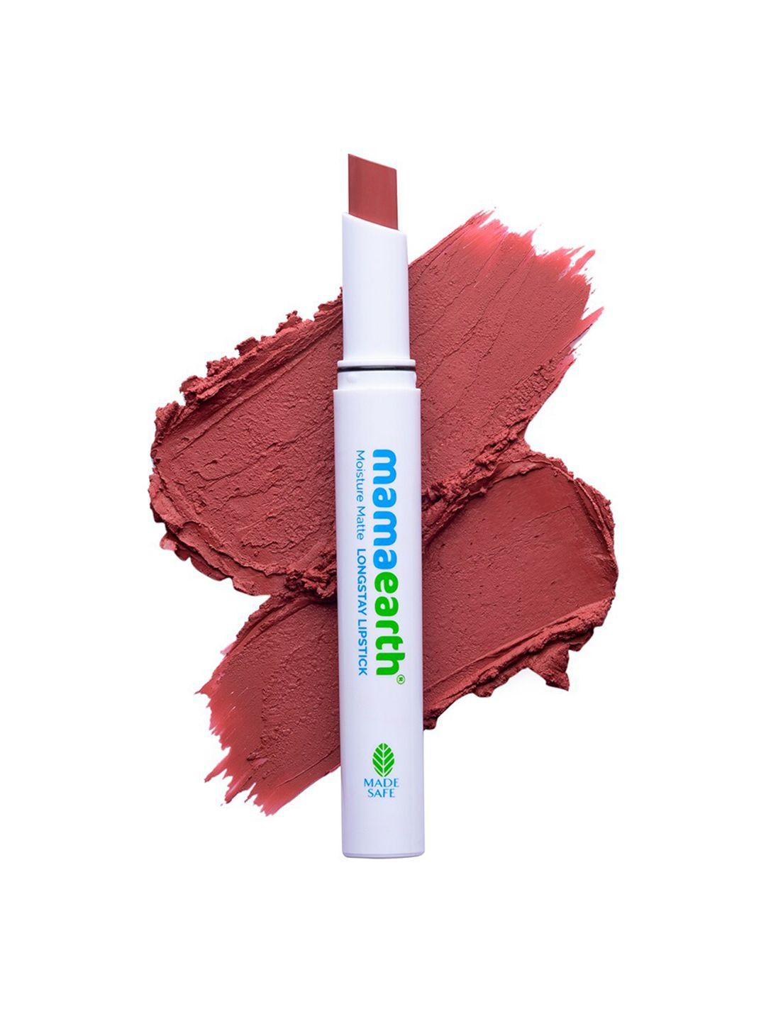 mamaearth moisture matte longstay lipstick with avocado oil & vitamin e - carnation nude