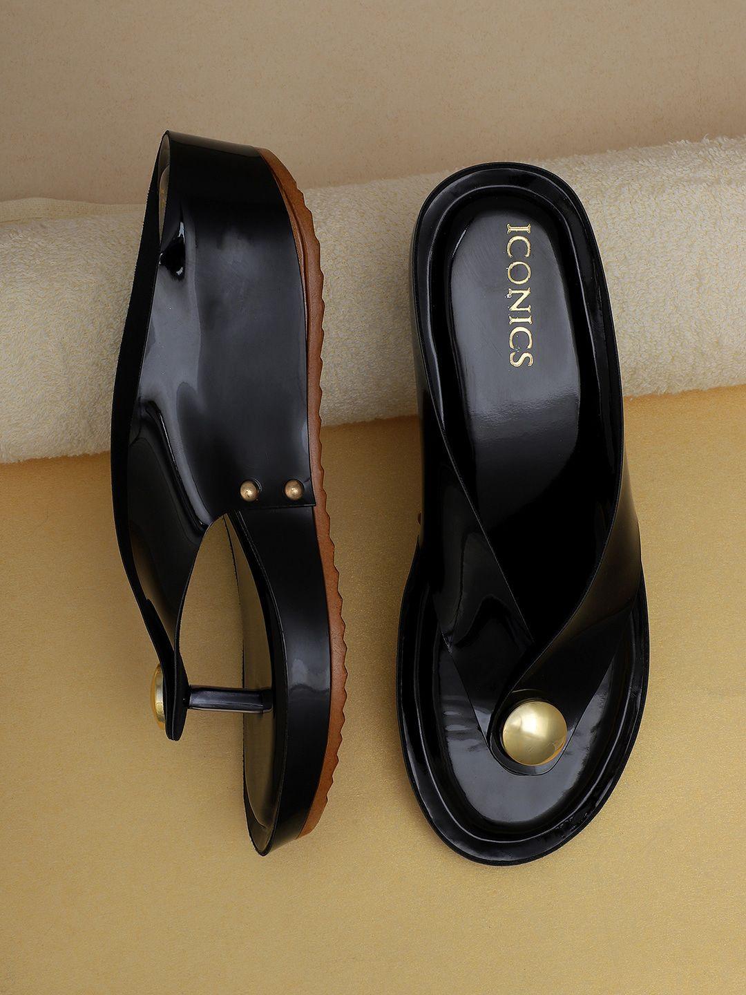 iconics black solid wedges