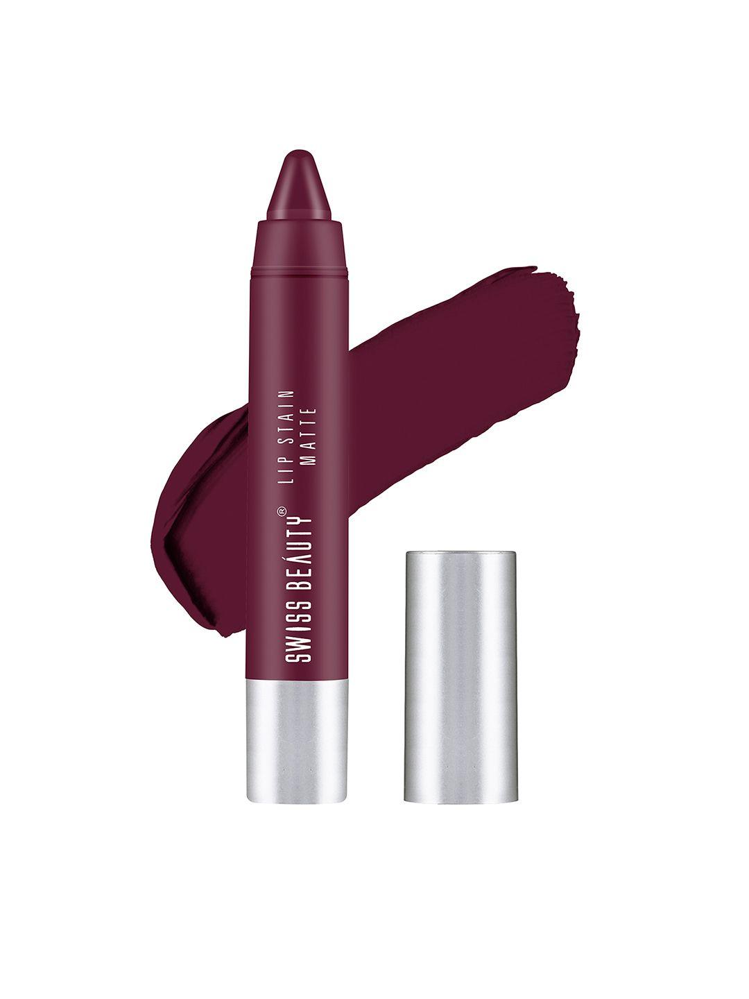 swiss beauty lip stain matte lipstick - berry 212