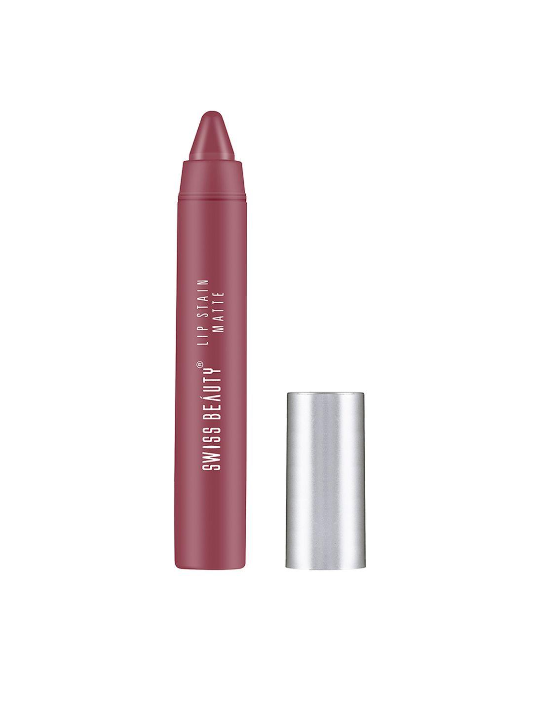 swiss beauty lip stain matte lipstick - lust on