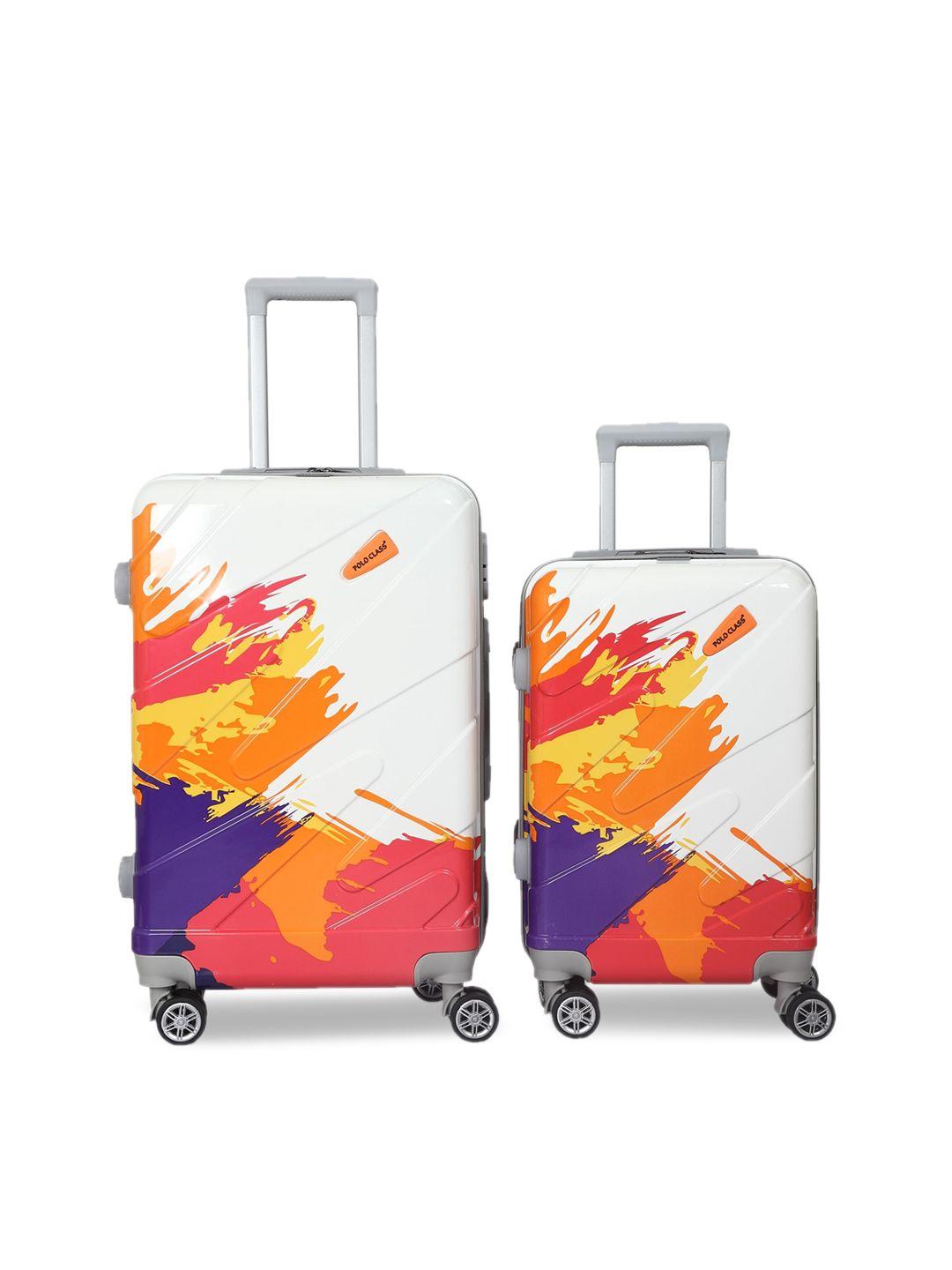 polo class set of 2 hard-sided trolley suitcases