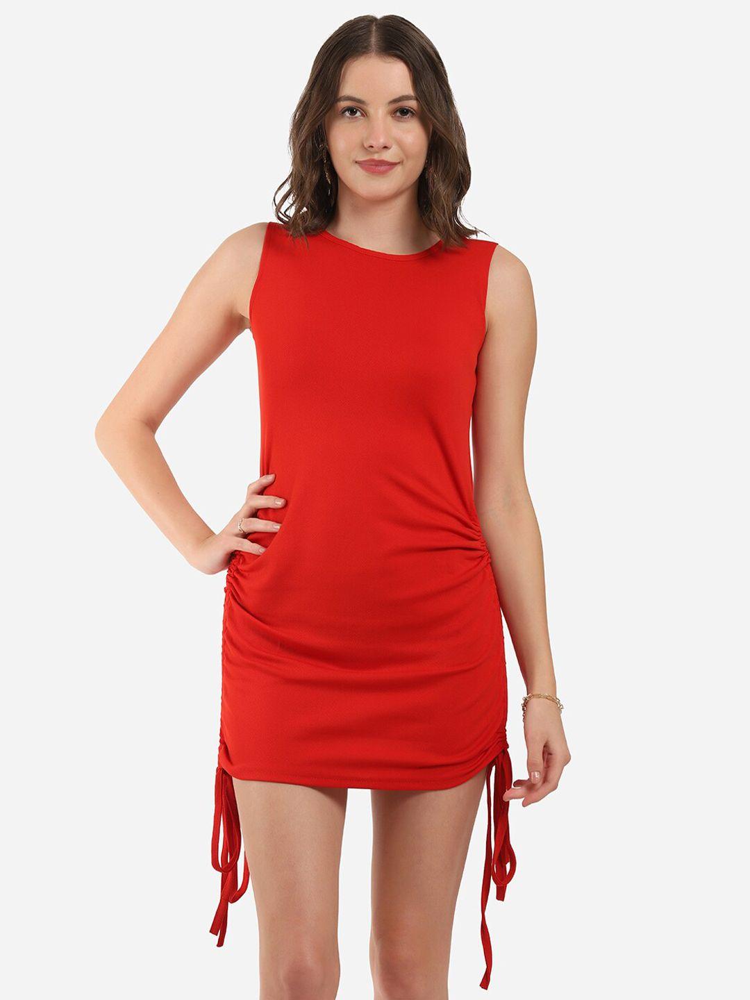 selvia red bodycon mini dress