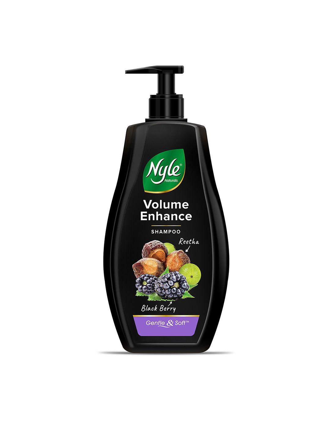 nyle naturals volume enhance shampoo with reetha & blackberry 400 ml