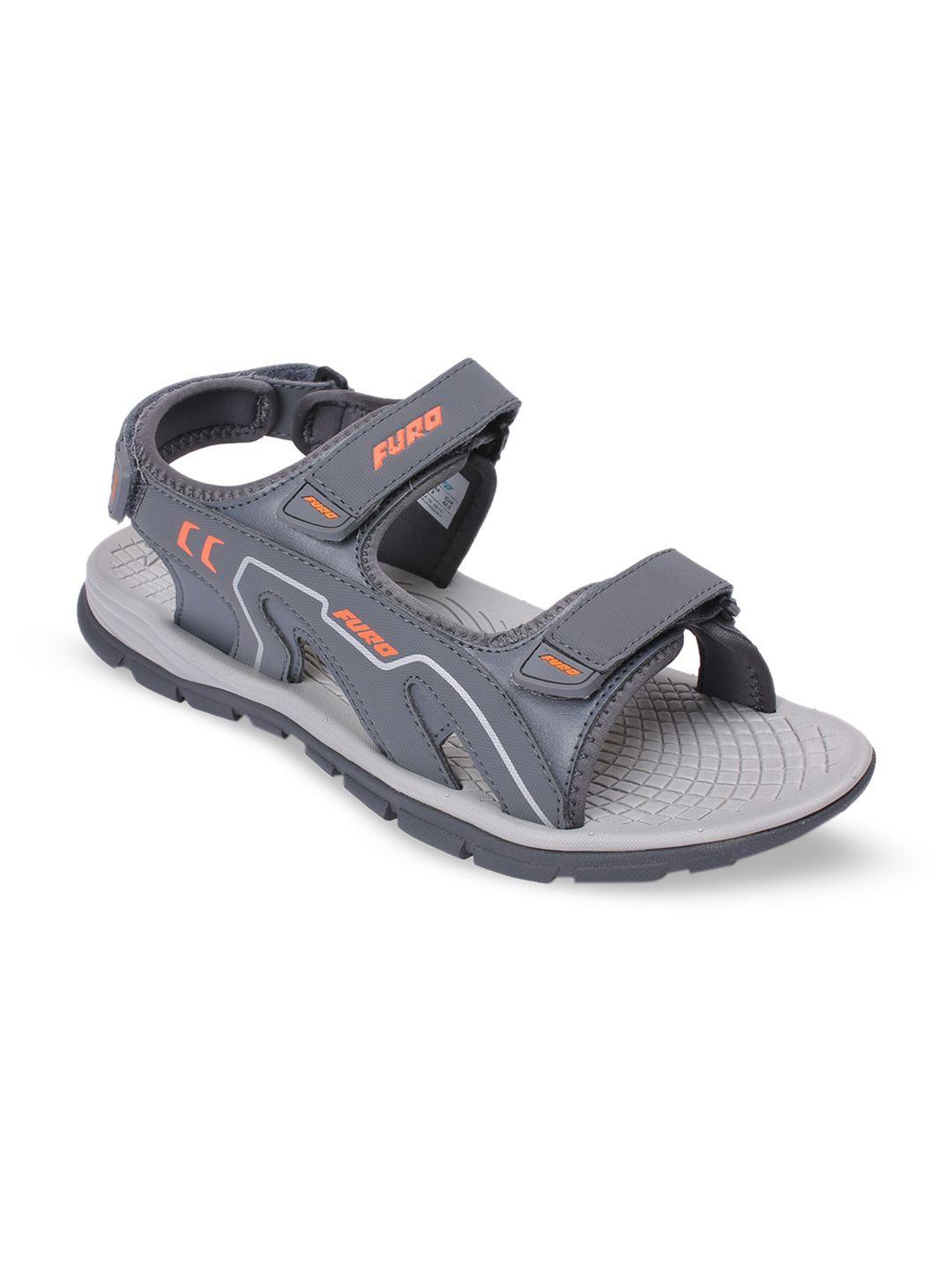 furo by red chief men grey patterned sports sandals