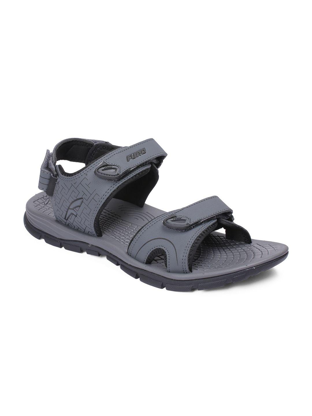 furo by red chief men grey solid sports sandals