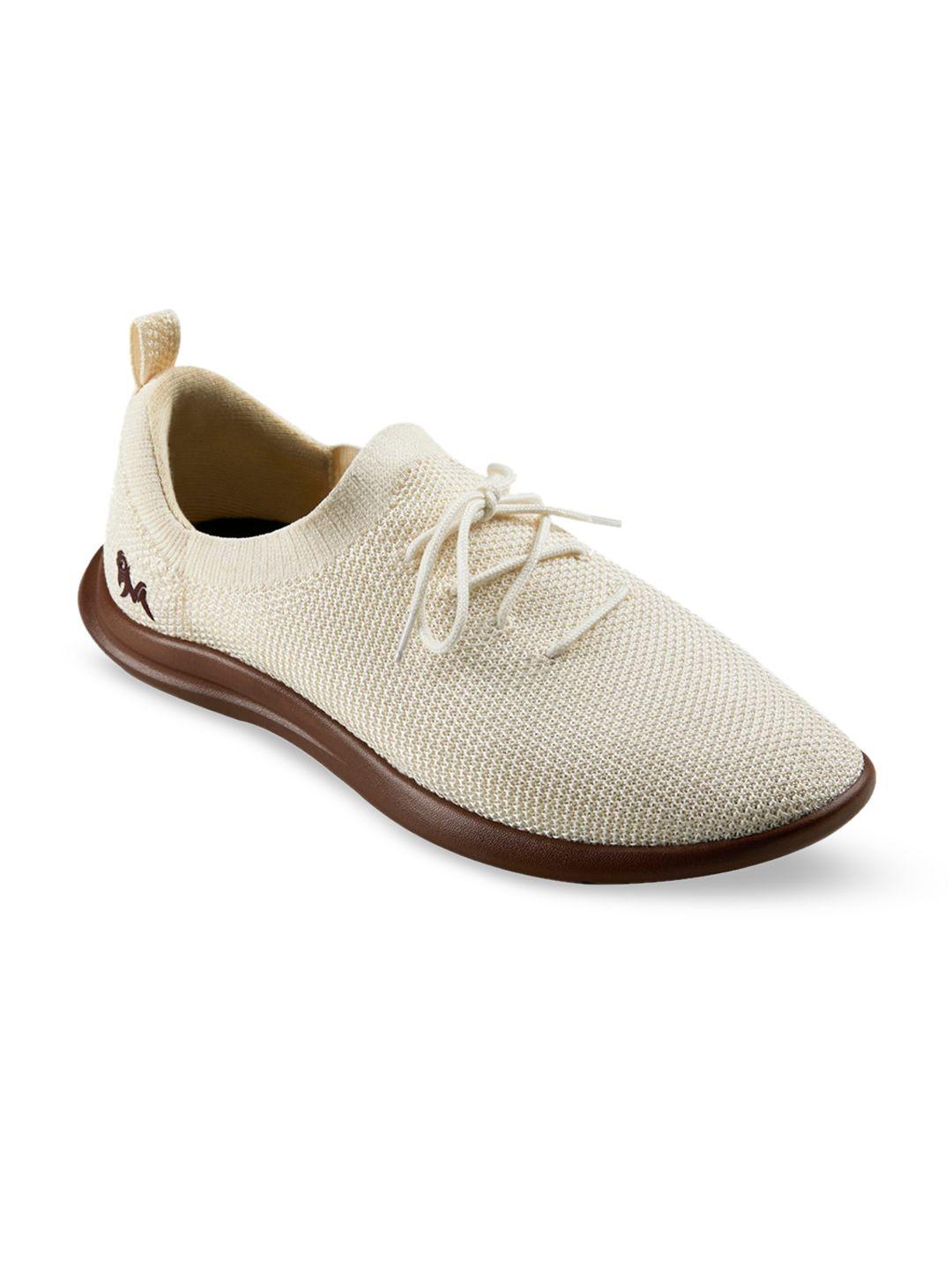 neemans women cream-coloured textured sneakers