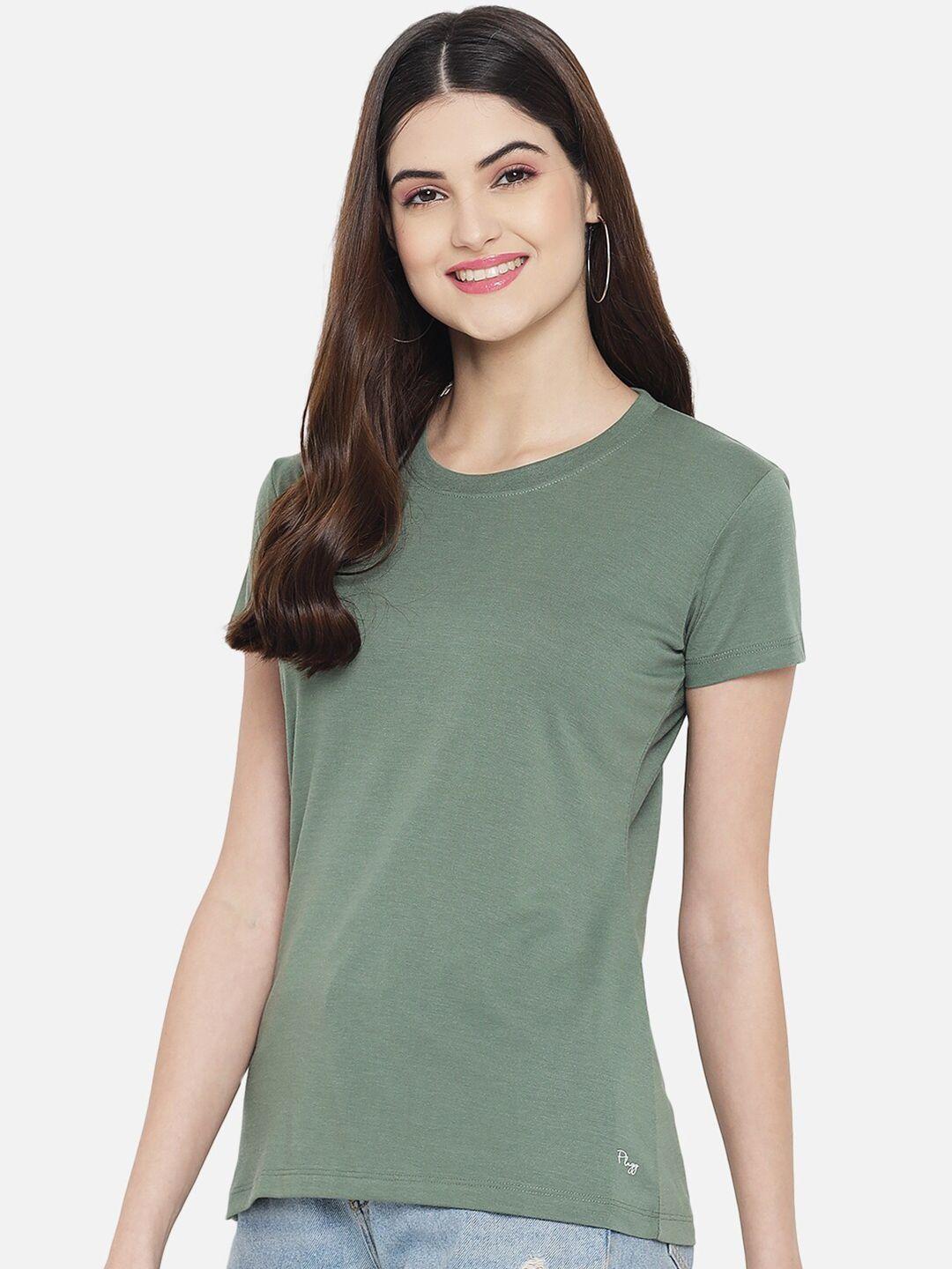 plagg women lime green t-shirt