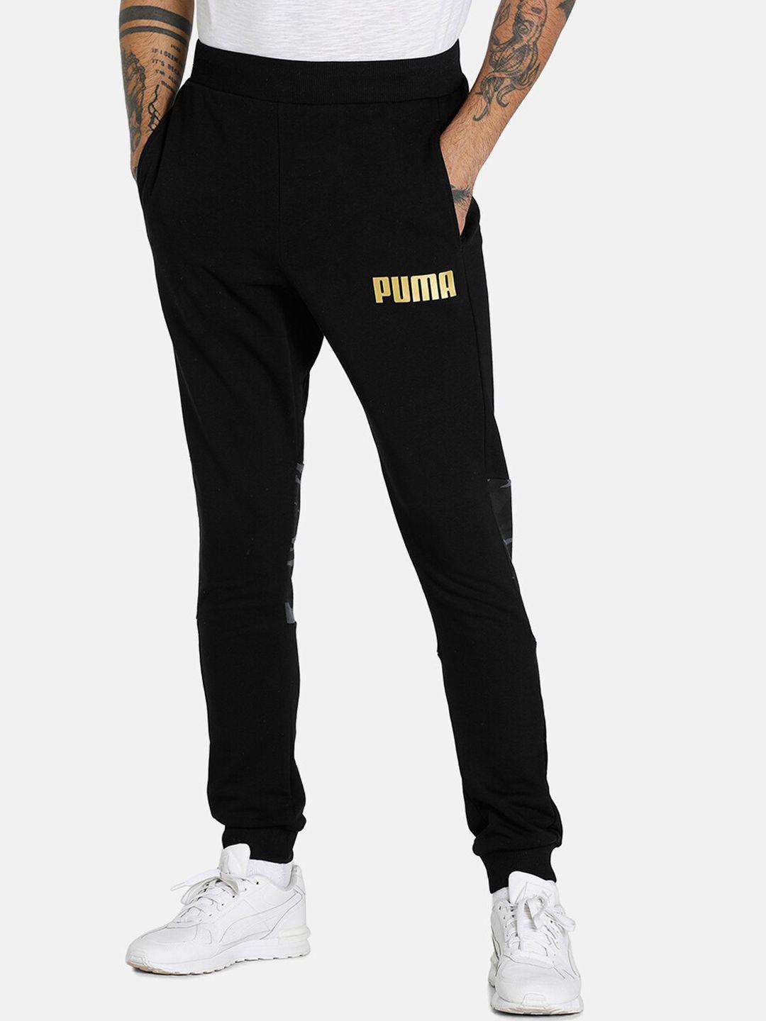 puma men black camo track pant