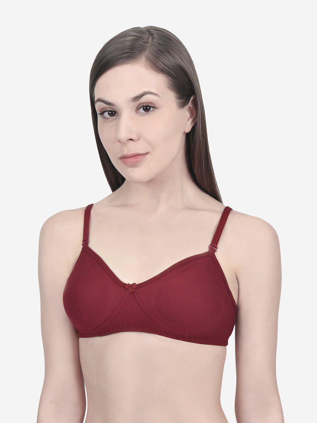 innocence maroon non padded bra