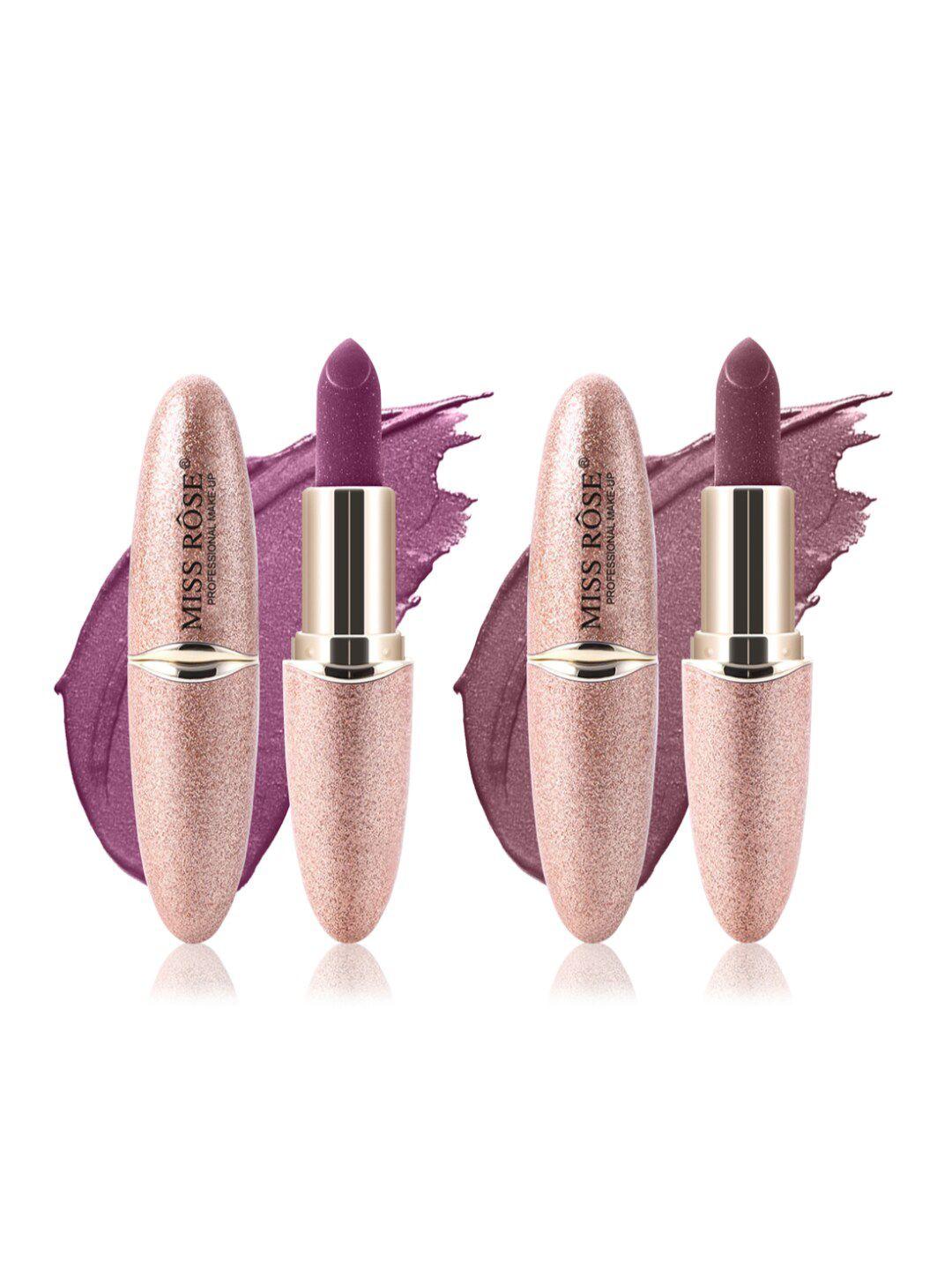 miss rose set of 2 matte smooth velvet lipstick 7301-411 02+03