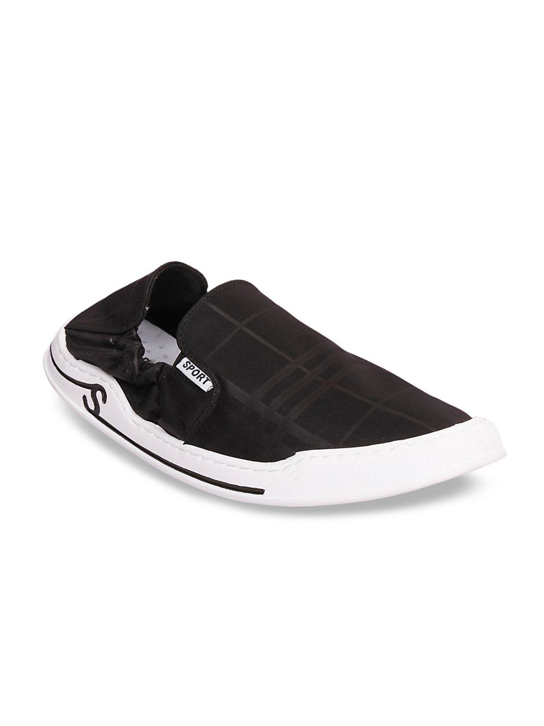 cipramo sports men black slip-on sneakers