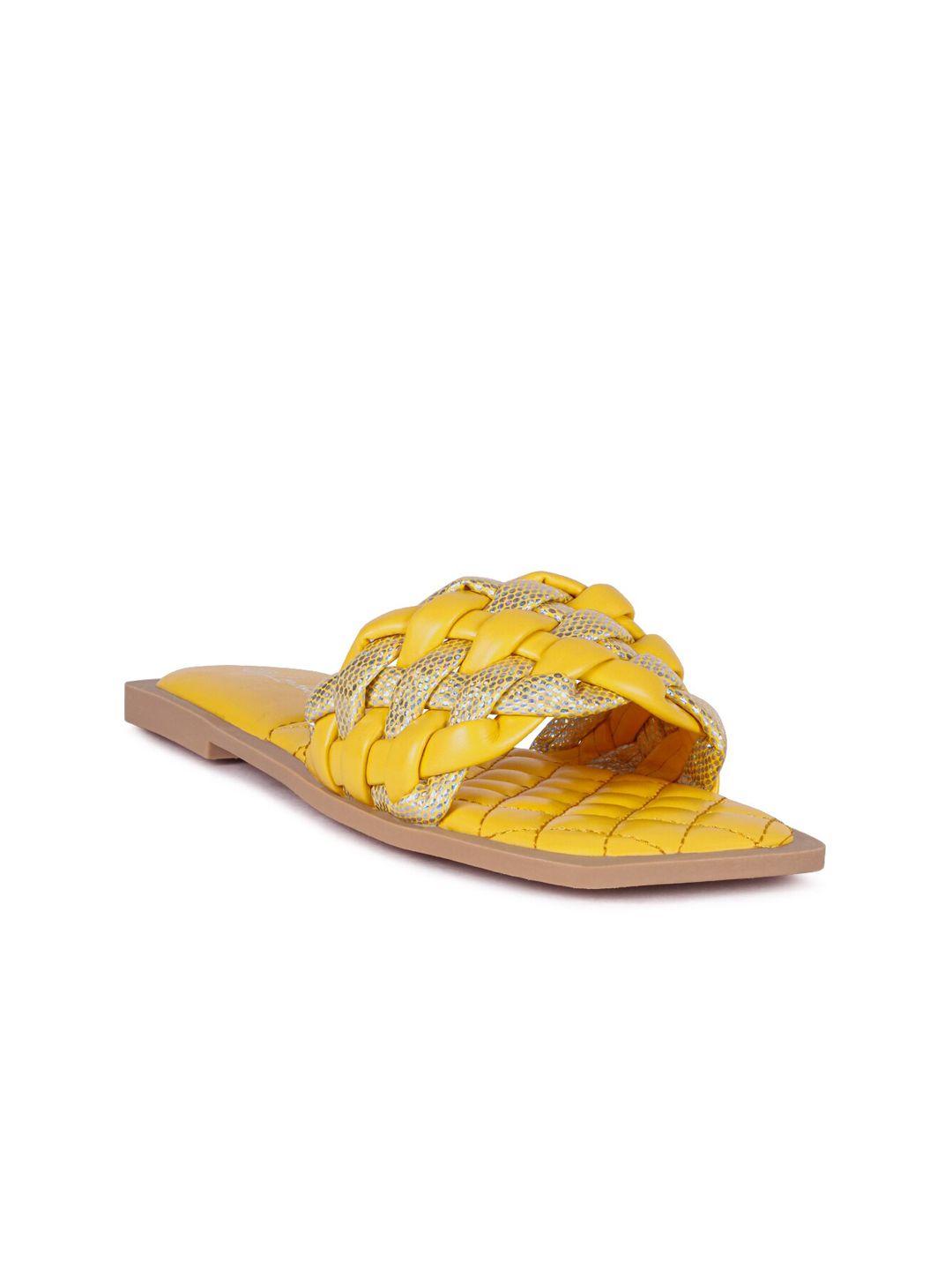 london rag women yellow open toe flats