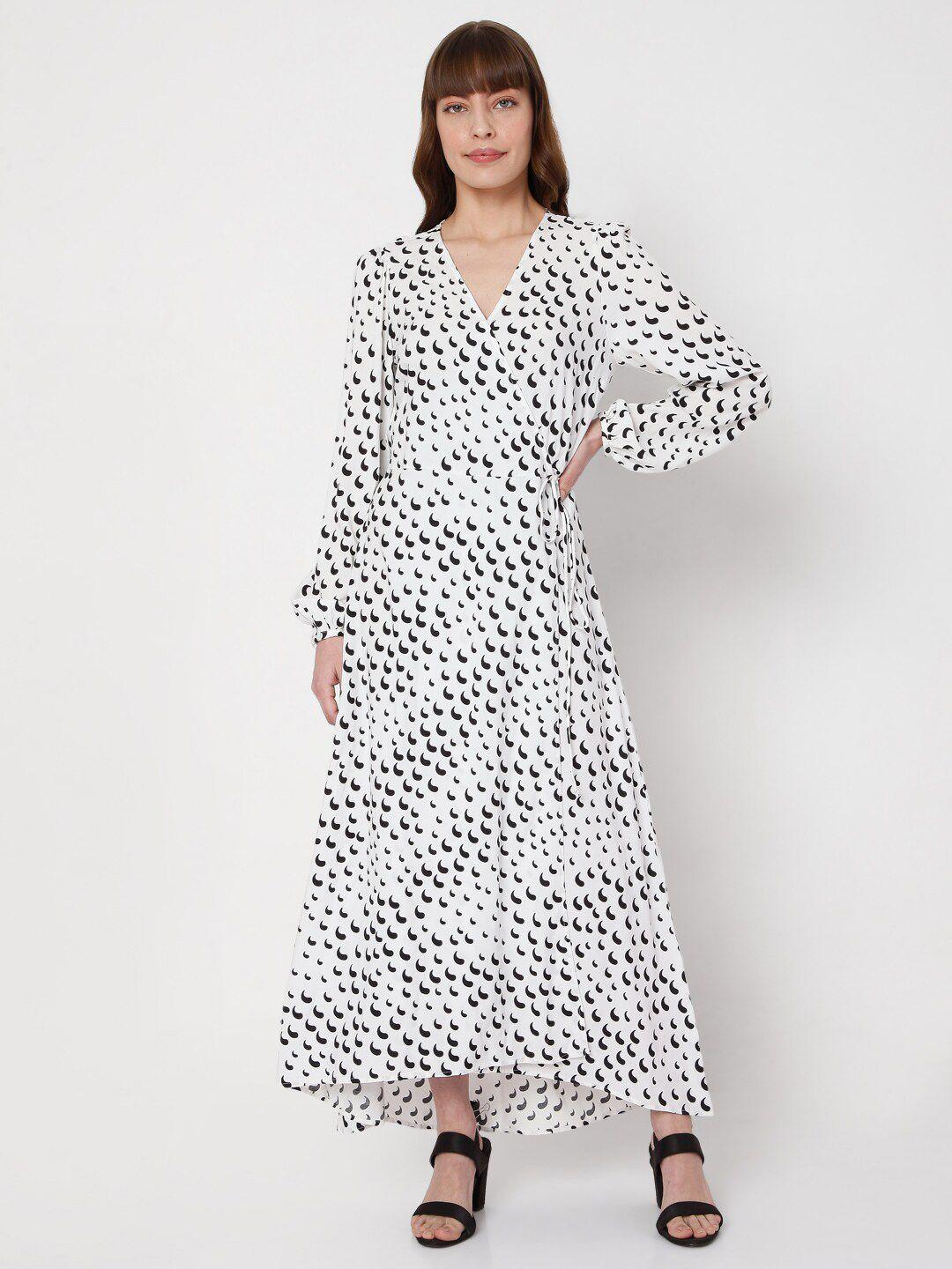 vero moda white & black maxi dress