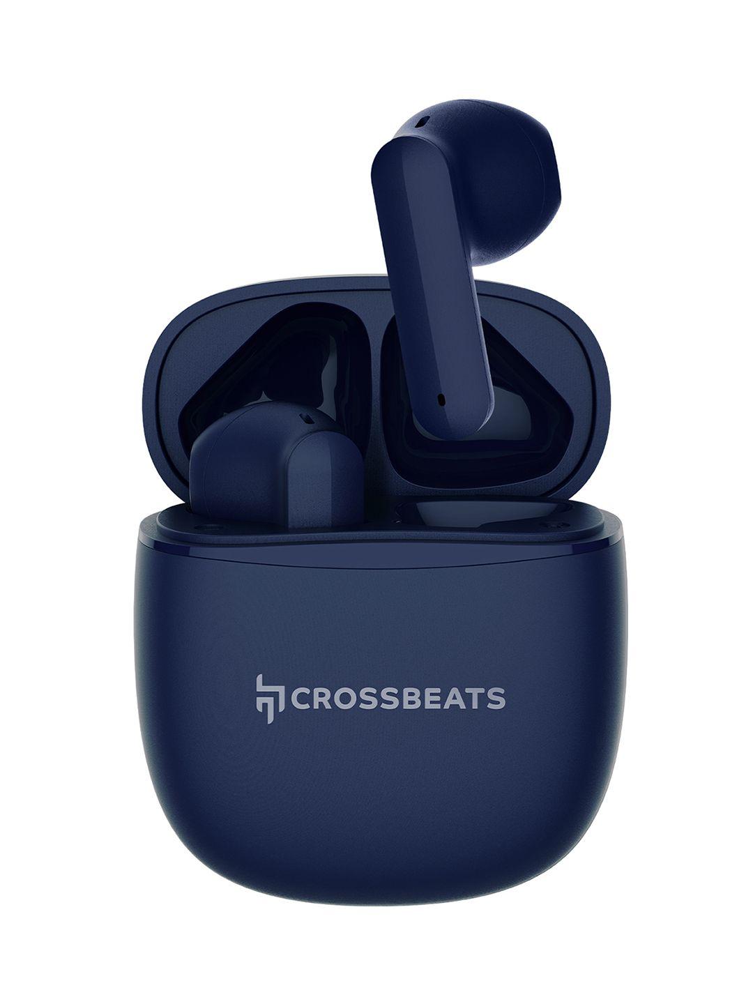 crossbeats blue airpop in ear tws + passive noise cancelling + 30 hrs playtime