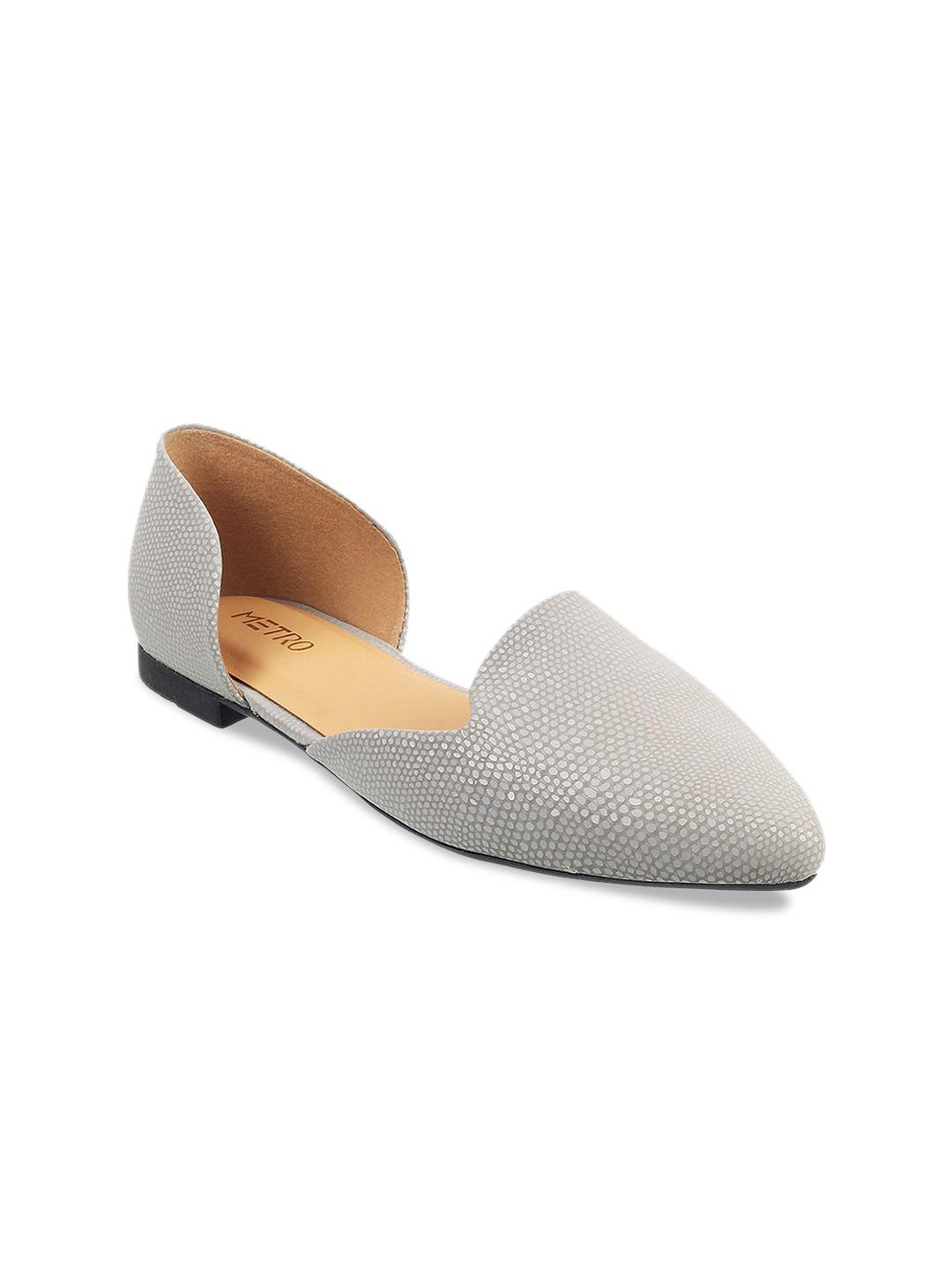 metro women grey mules flats