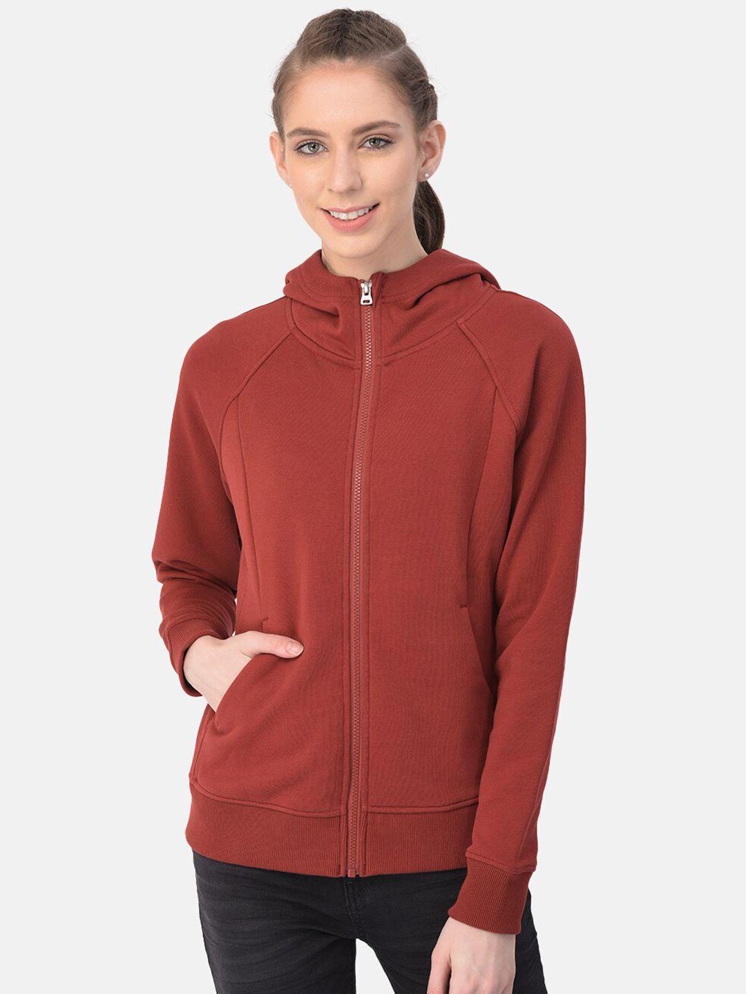 woodland women rust hooded sweatshirt