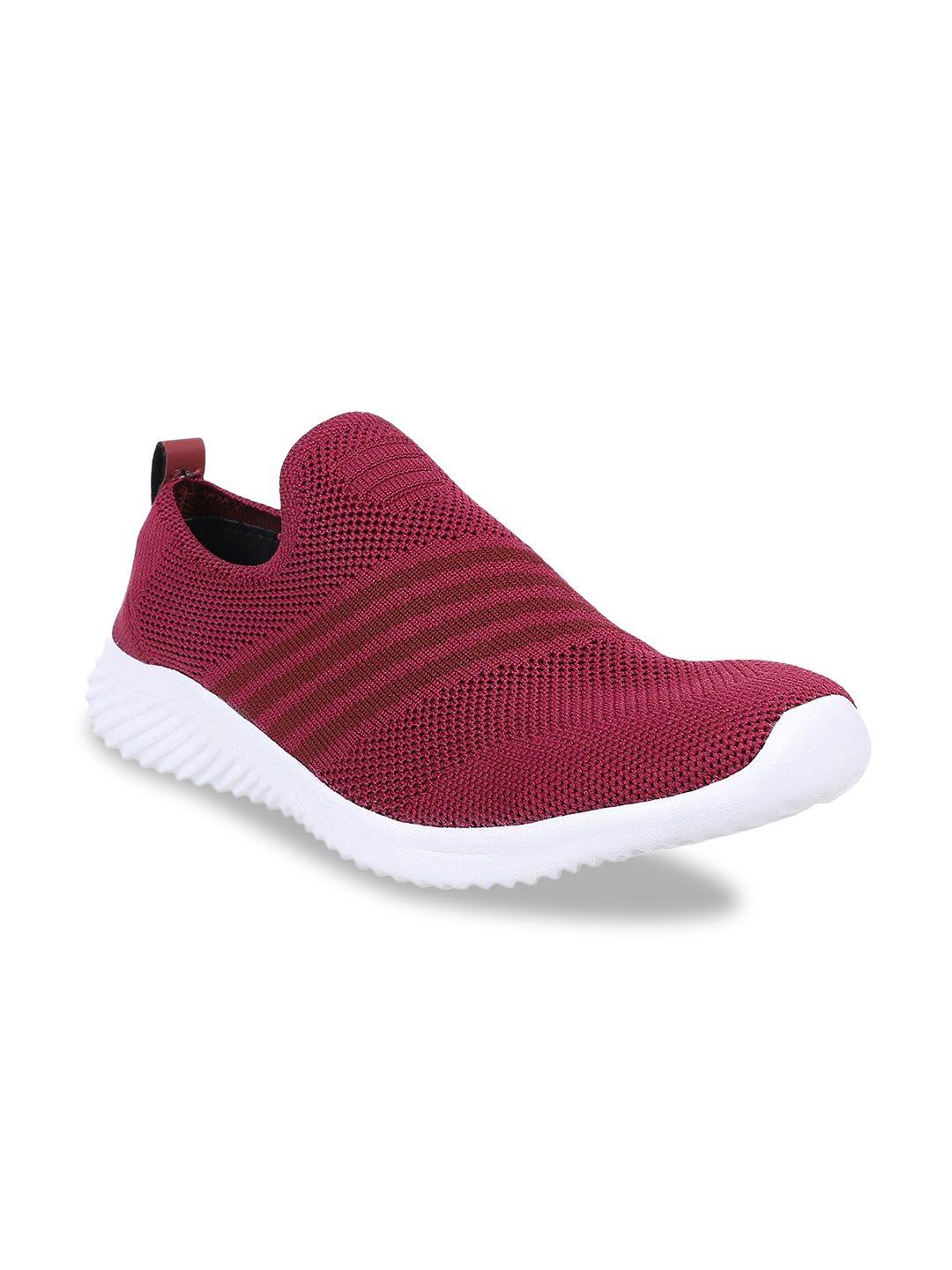 yuuki women maroon mesh walking non-marking shoes