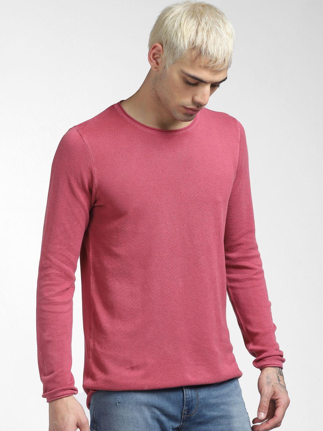 jack & jones men pink pullover