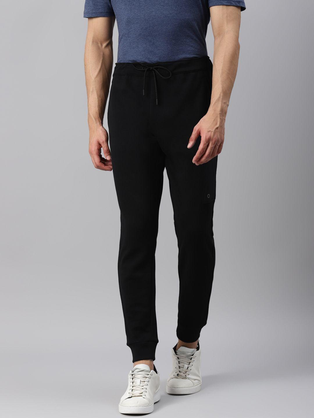 marks & spencer men black solid joggers