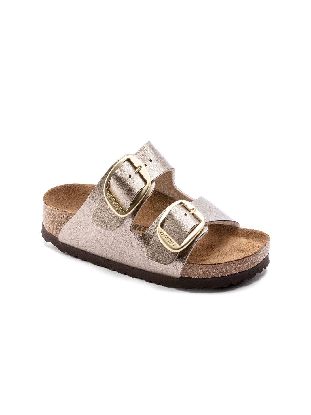 birkenstock women taupe arizona big buckle sliders