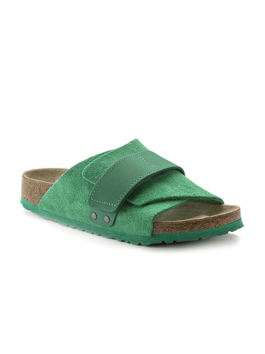 birkenstock unisex green kyoto sliders