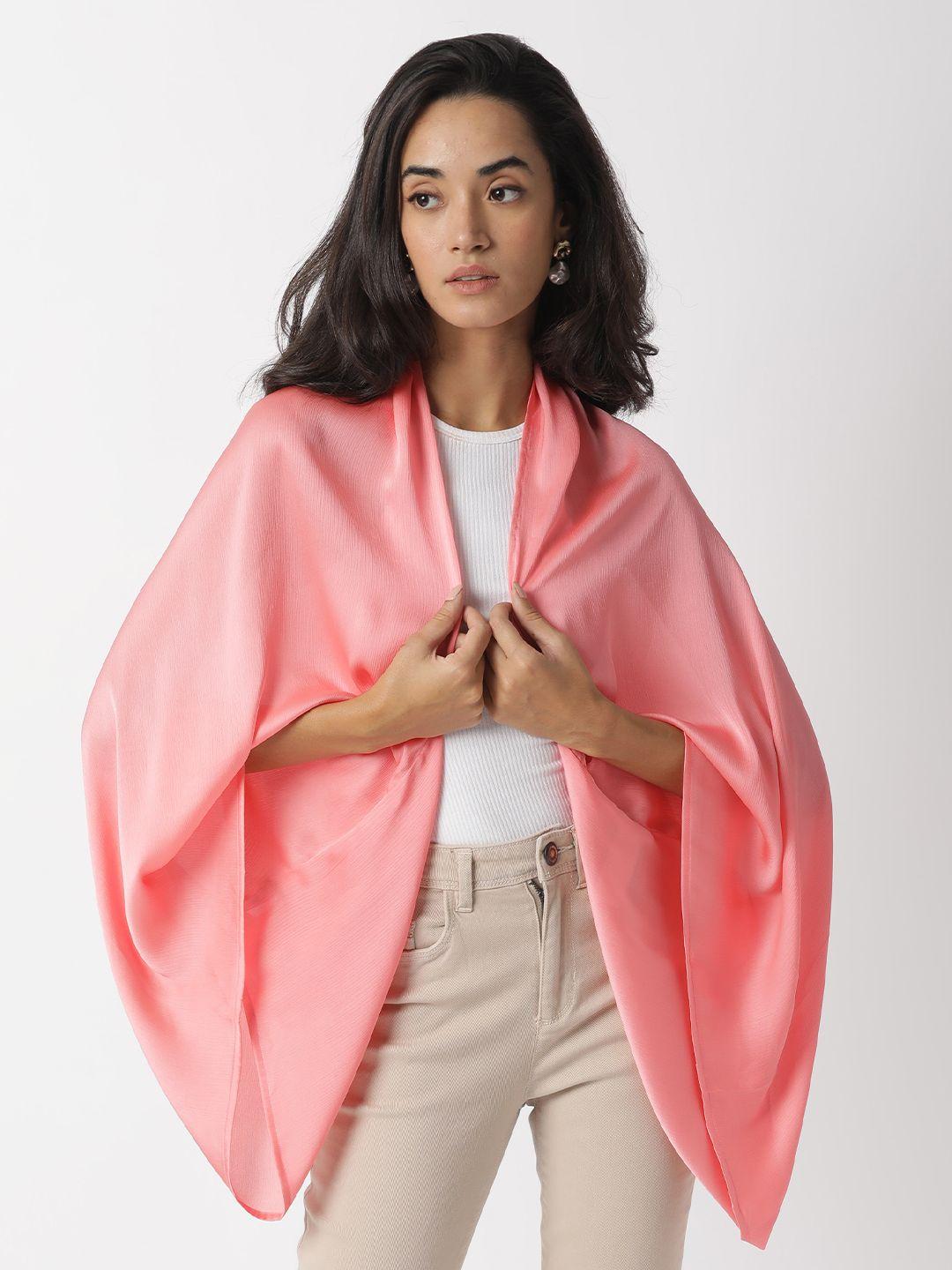 rareism women peach-coloured solid monochrome shrug