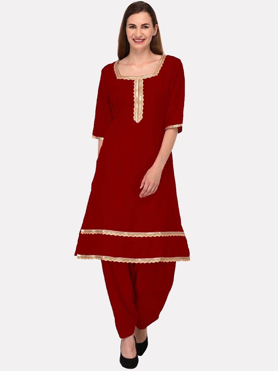 kalini women maroon pathani kurta