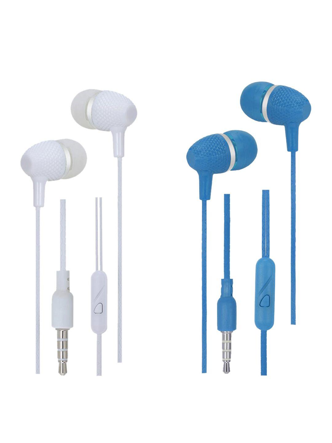 swagme set of 2 solid  boomdhoom ie009 in-ear wired earphones with mic