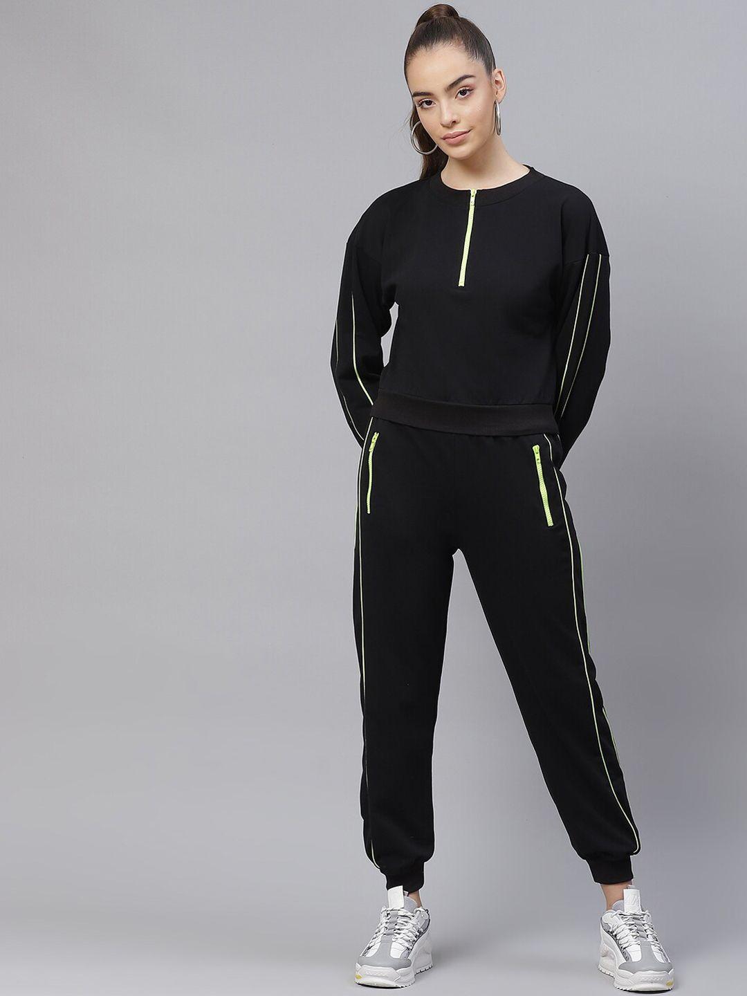 laabha women black tracksuits