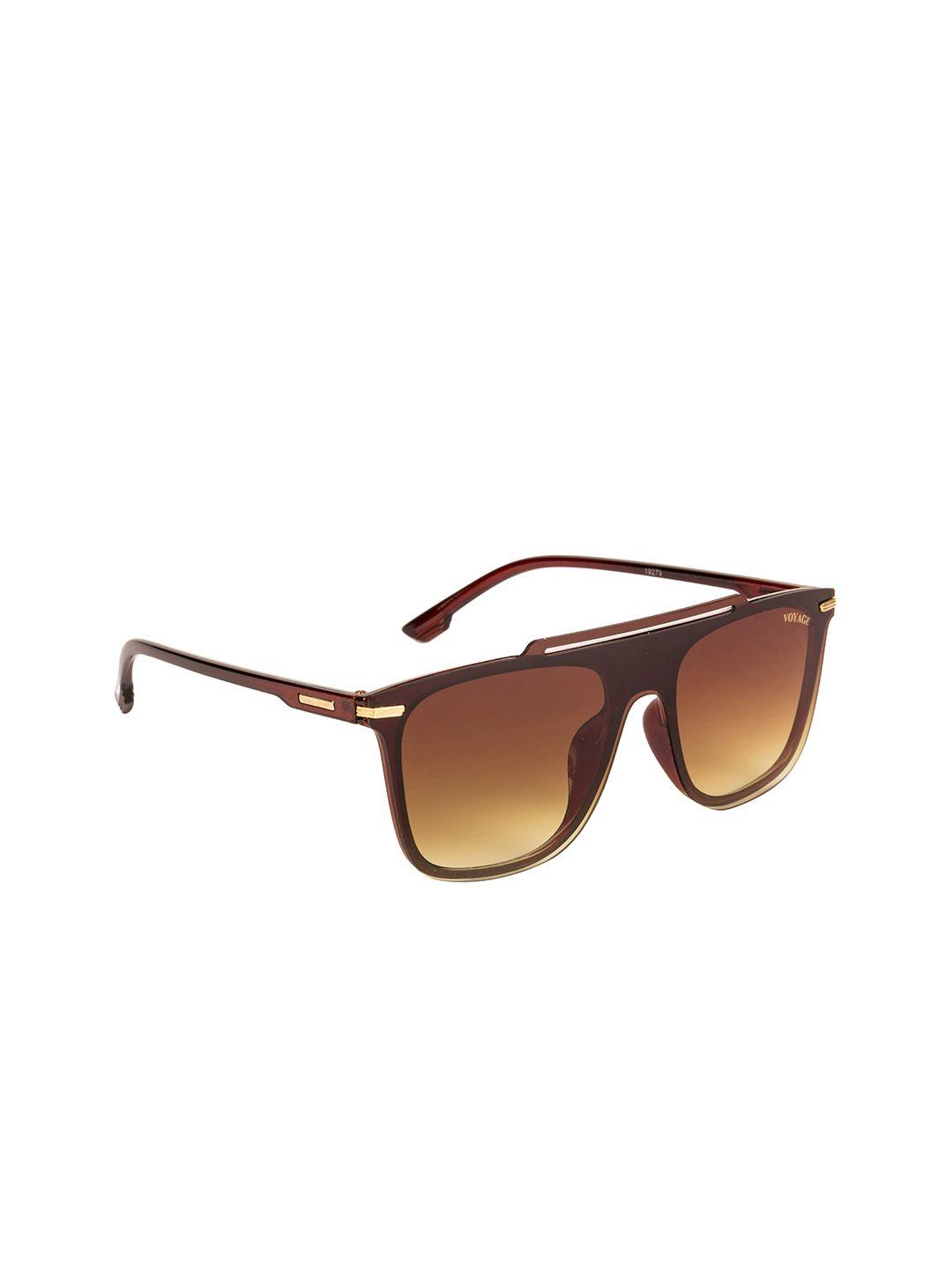 voyage brown lens & brown wayfarer sunglasses with uv protected lens