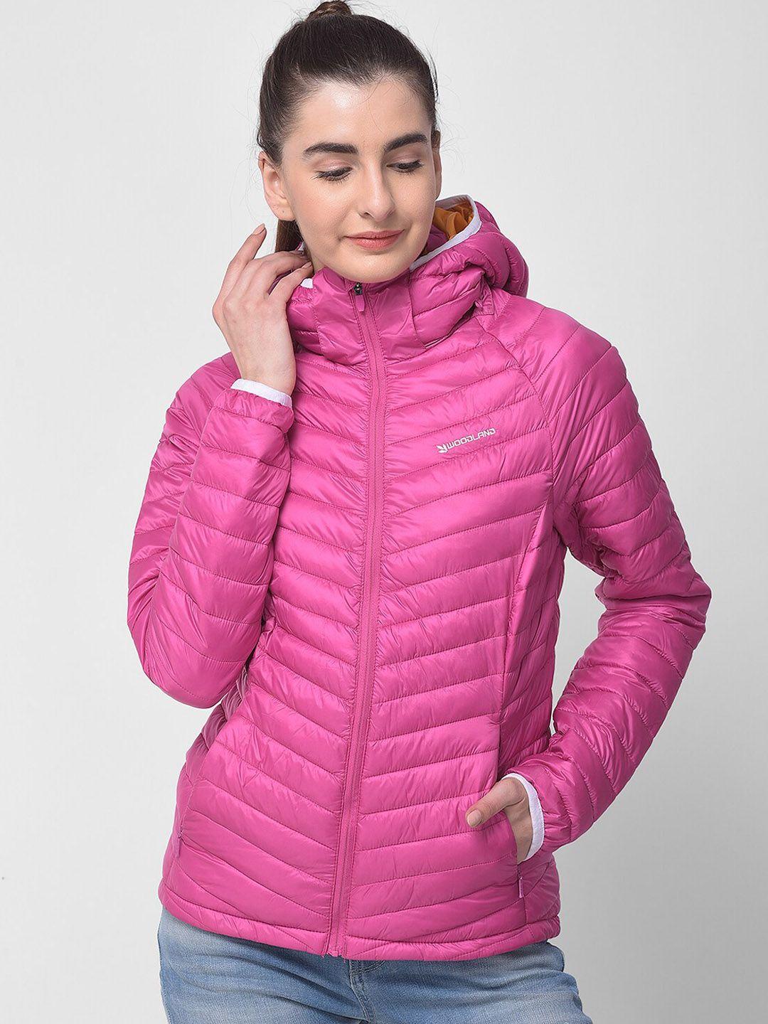 woodland women rose crop puffer jacket