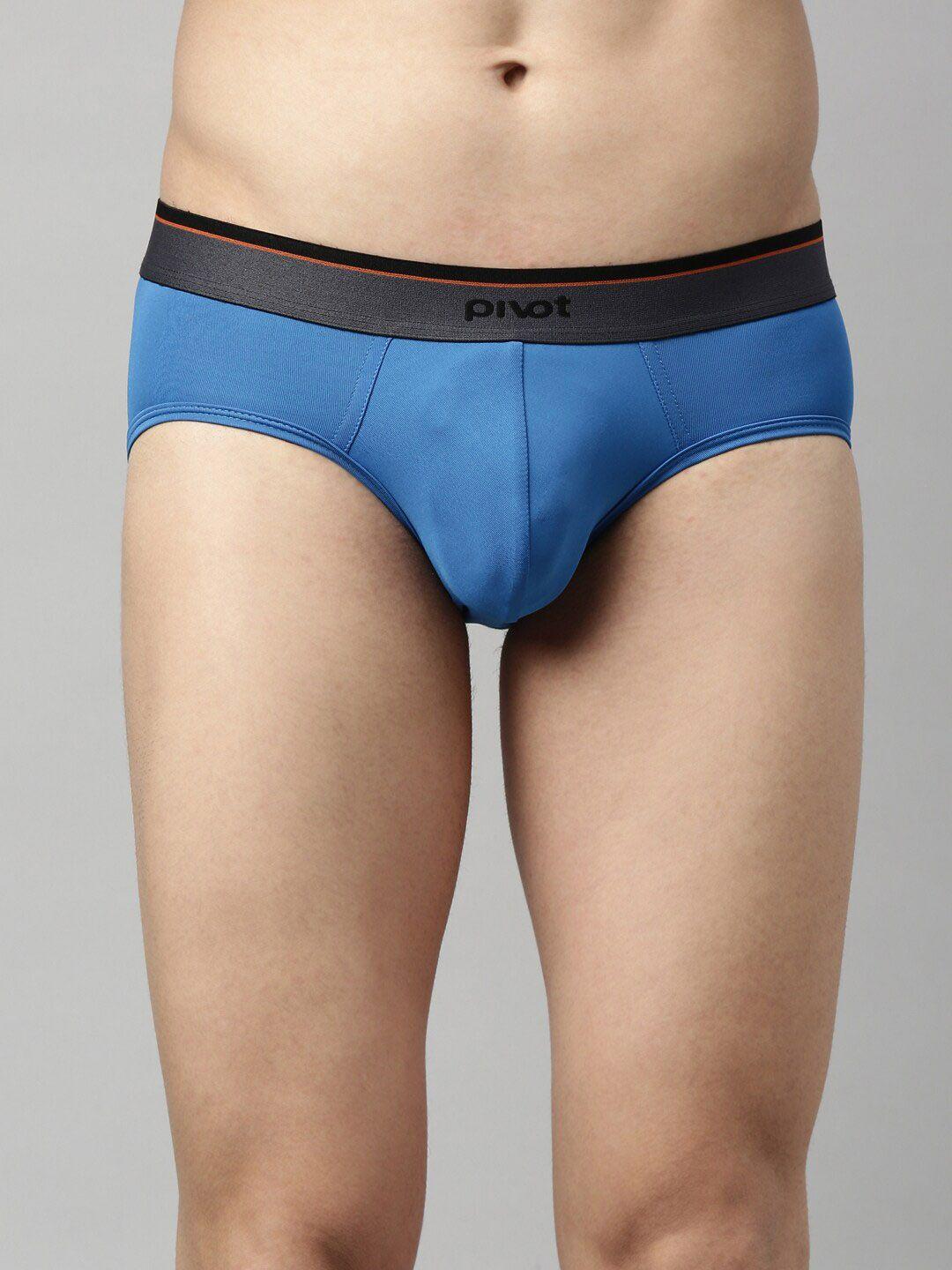 pivot men blue solid hipster briefs p2miwb22-022-blue