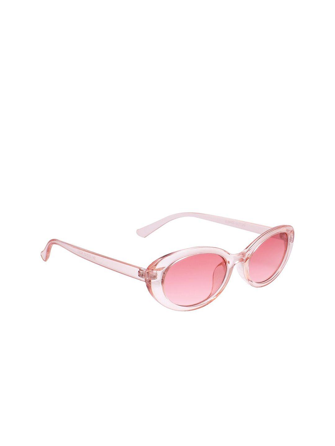 peter jones eyewear women pink lens & pink cateye sunglasses 13026tpk