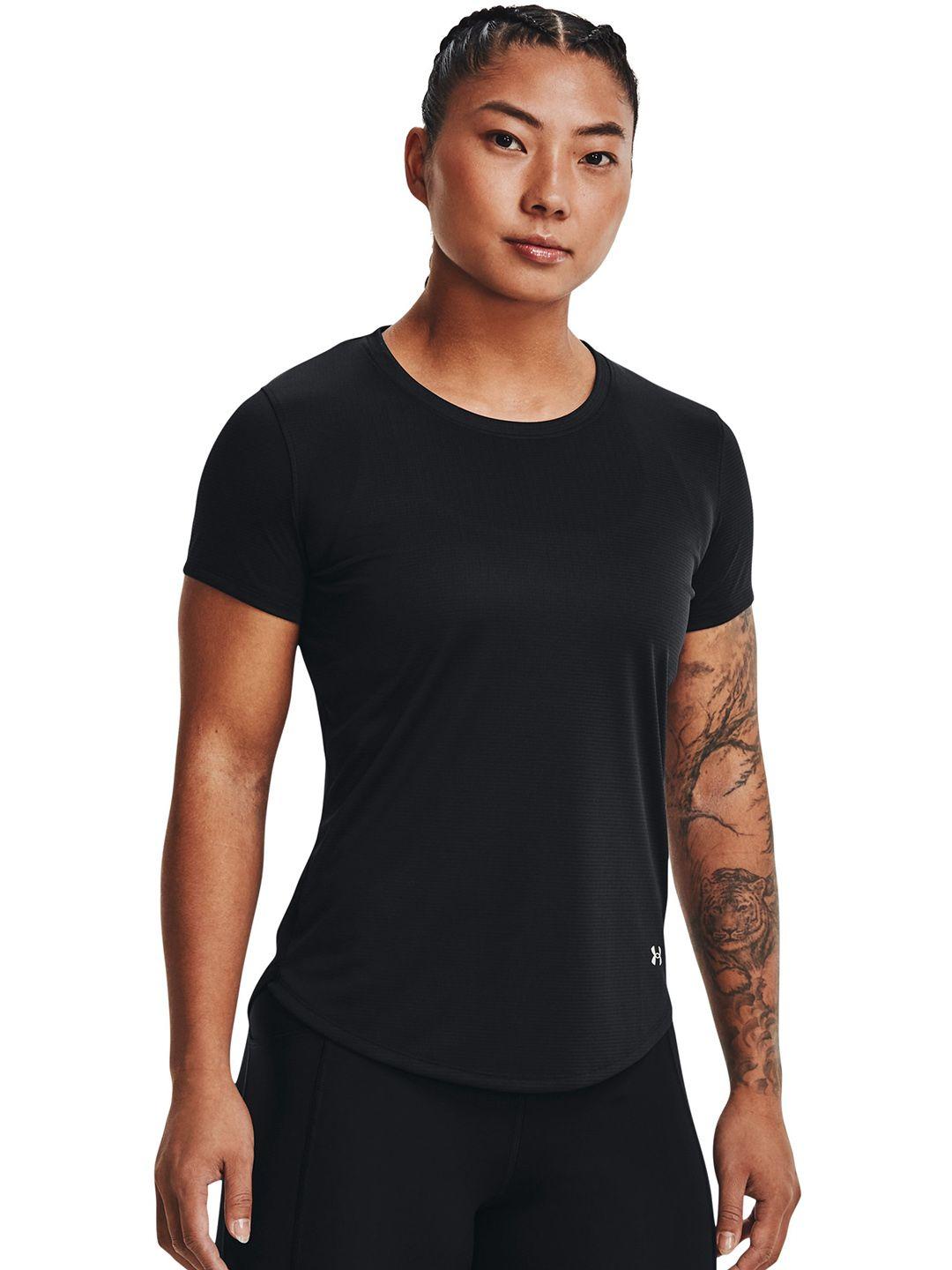 under armour women black ua speed stride 2.0 t-shirt