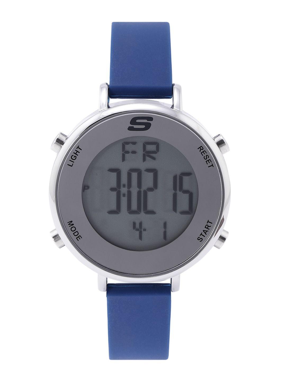 skechers women grey the magnolia digital watch sr6067