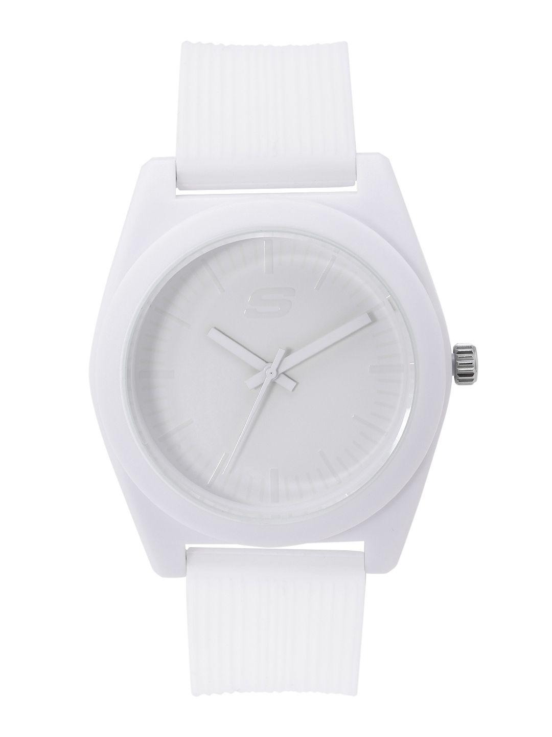 skechers women white ocean gate analogue watch sr6182