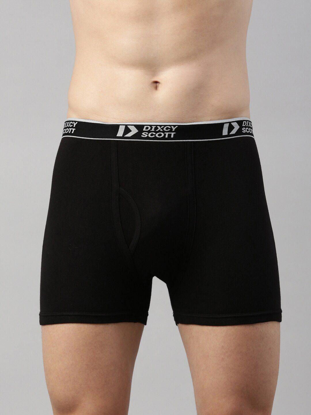 dixcy scott men black solid trunk