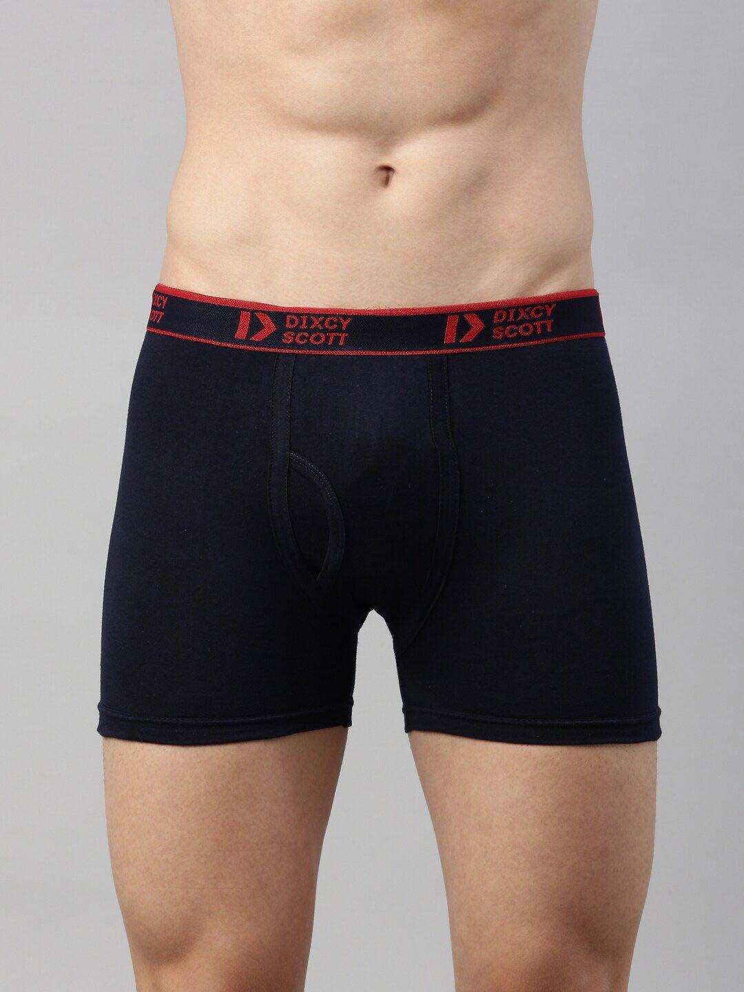 dixcy scott men navy blue solid trunk dso-cross trunk-p1