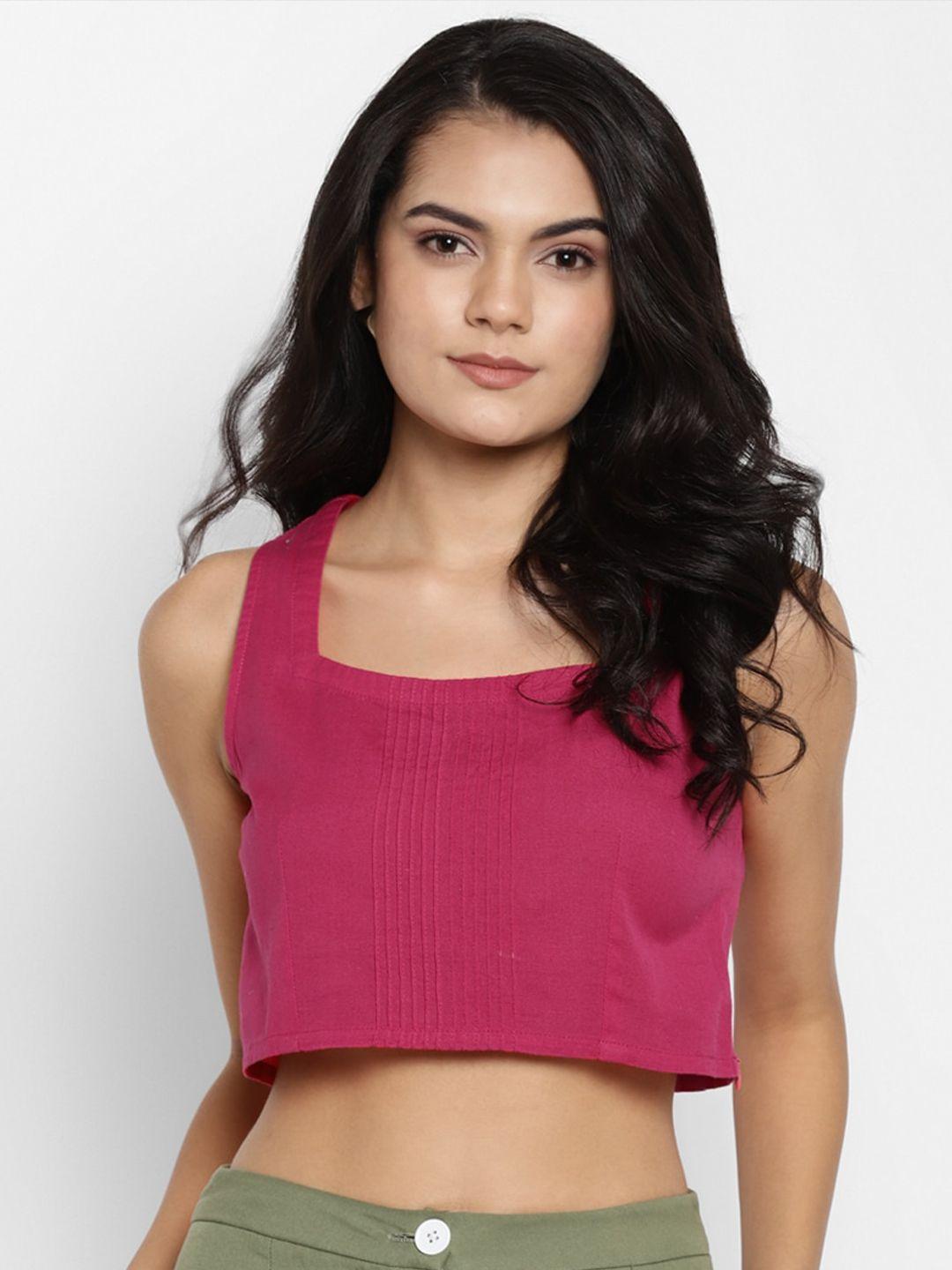 deebaco pink pintuck crop top