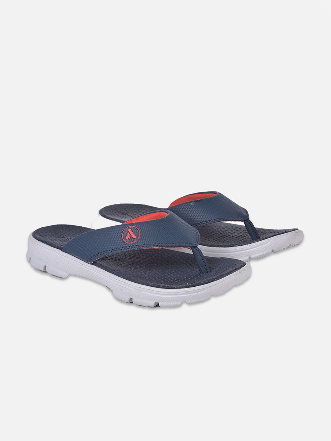 aqualite men blue & white thong flip-flops