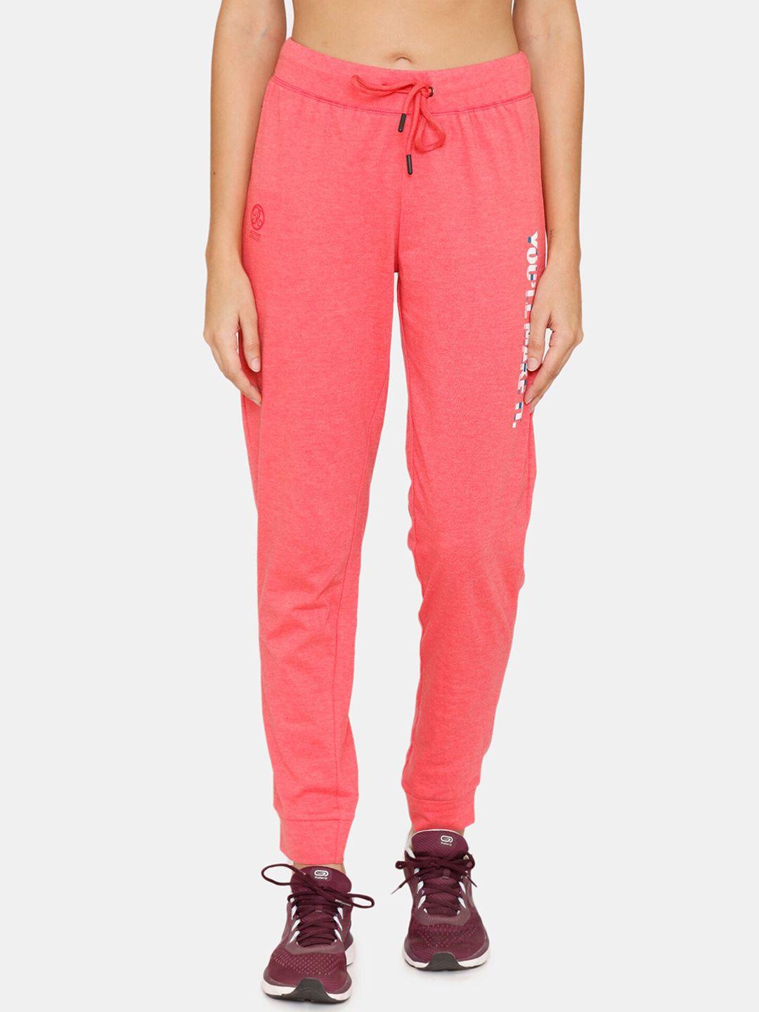 rosaline by zivame women pink solid track pants