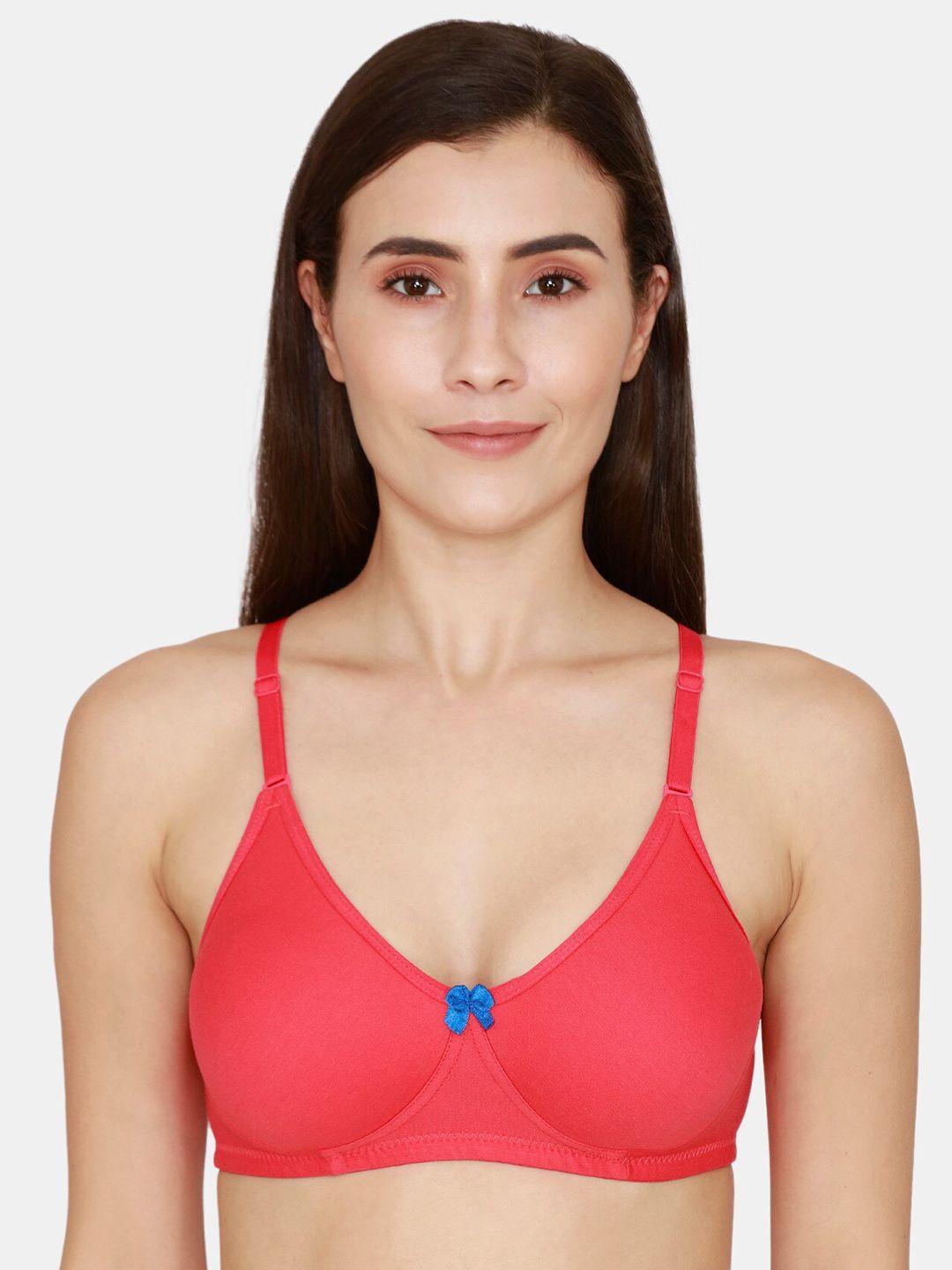 coucou by zivame red & blue all day comfort t-shirt bra