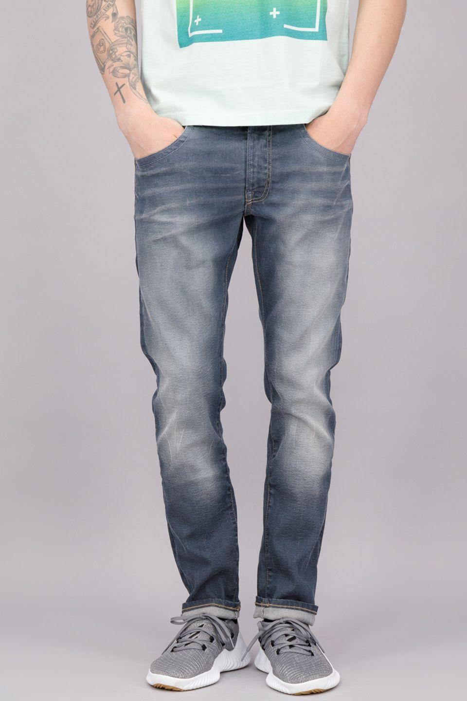 freesoul men blue heavy fade jeans