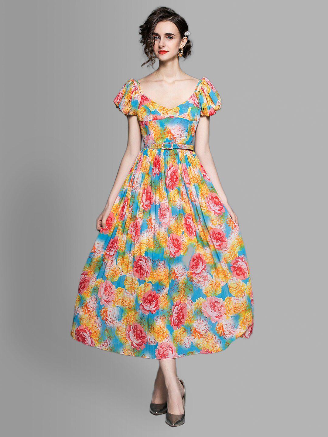 jc collection multicoloured floral midi dress