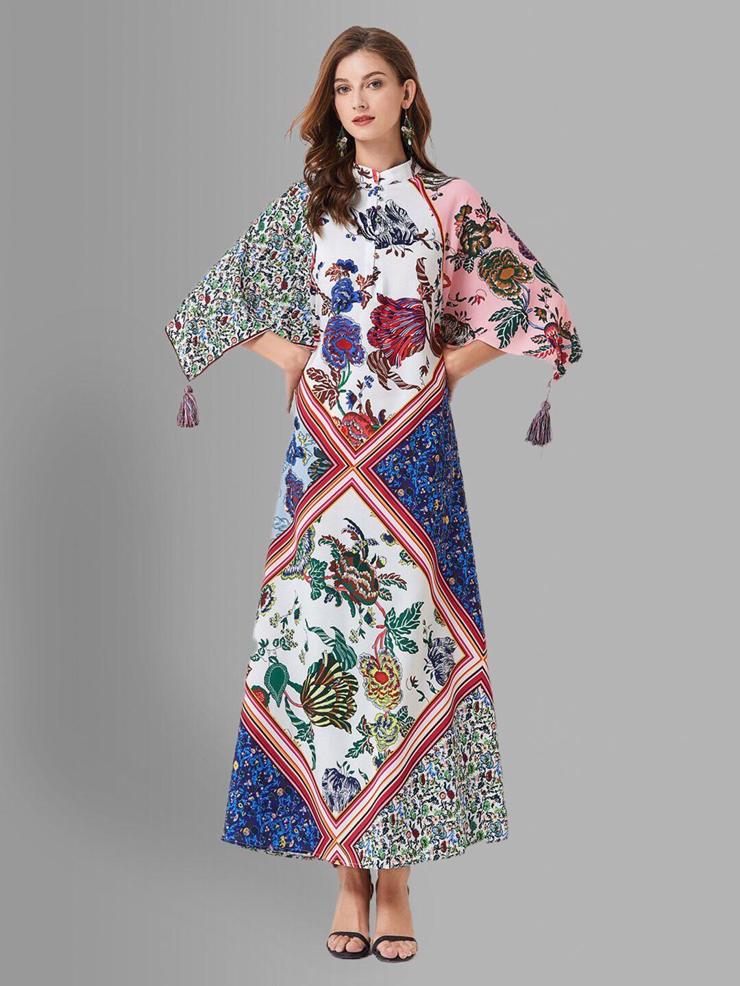 jc collection blue ethnic motifs maxi dress