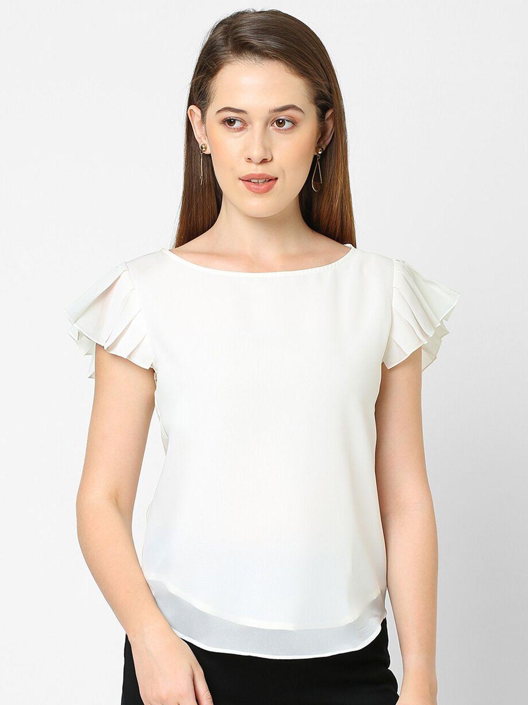 mish white georgette top