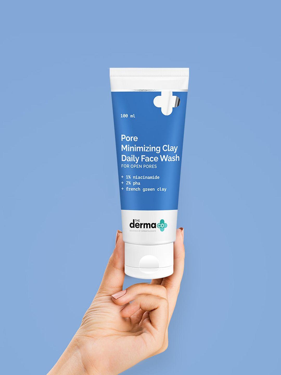 the derma co. pore minimizing clay daily face wash with 1% niacinamide & 2% pha 100ml