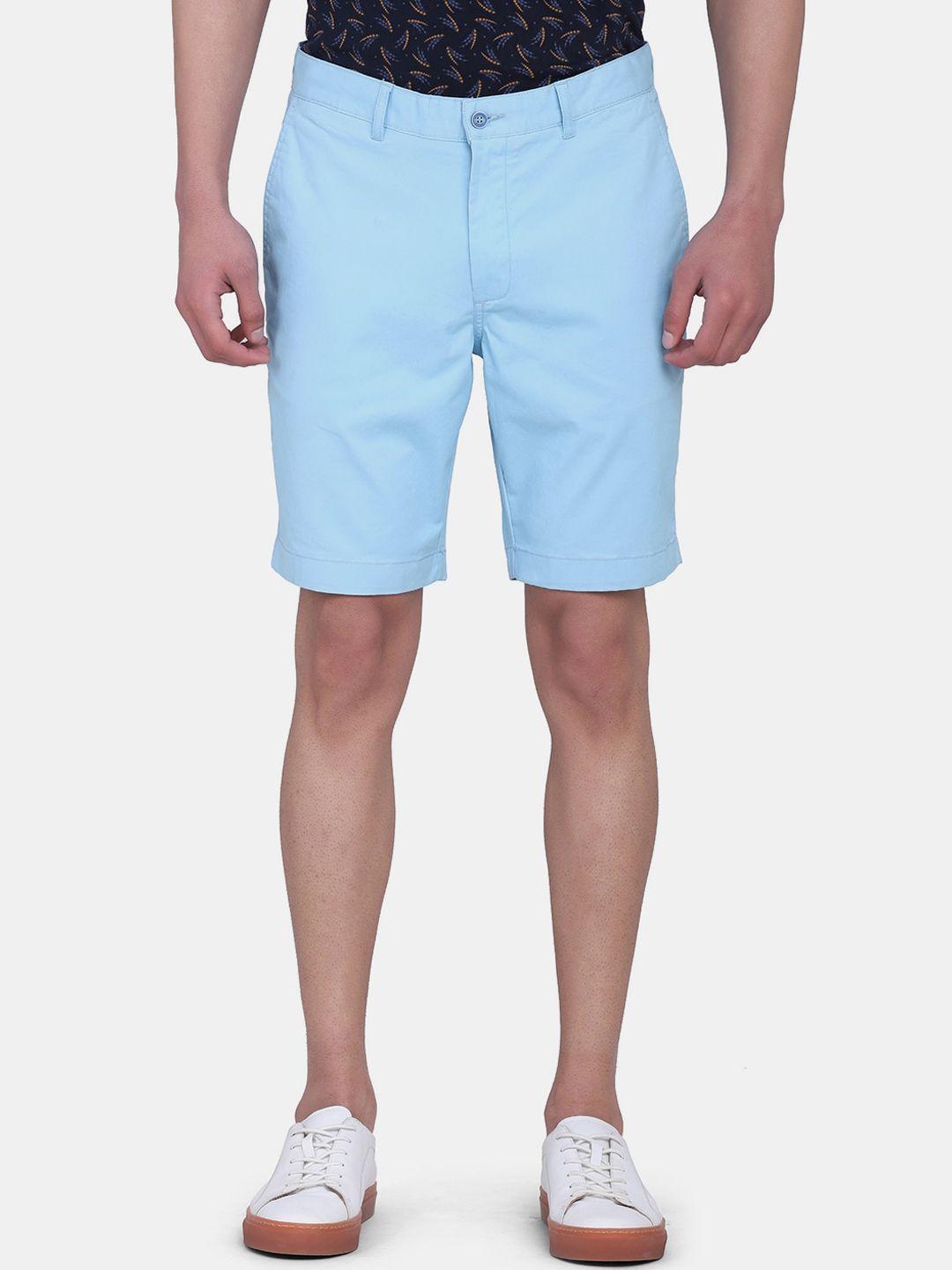 blackberrys men blue slim fit cotton shorts