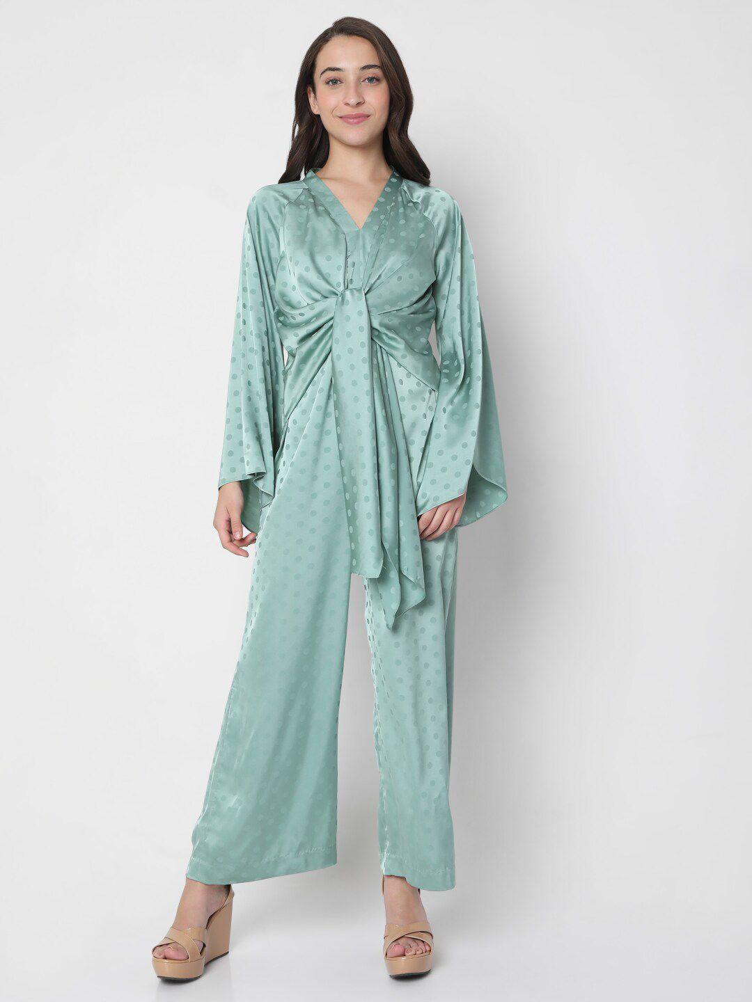 vero moda blue printed basic jumpsuit