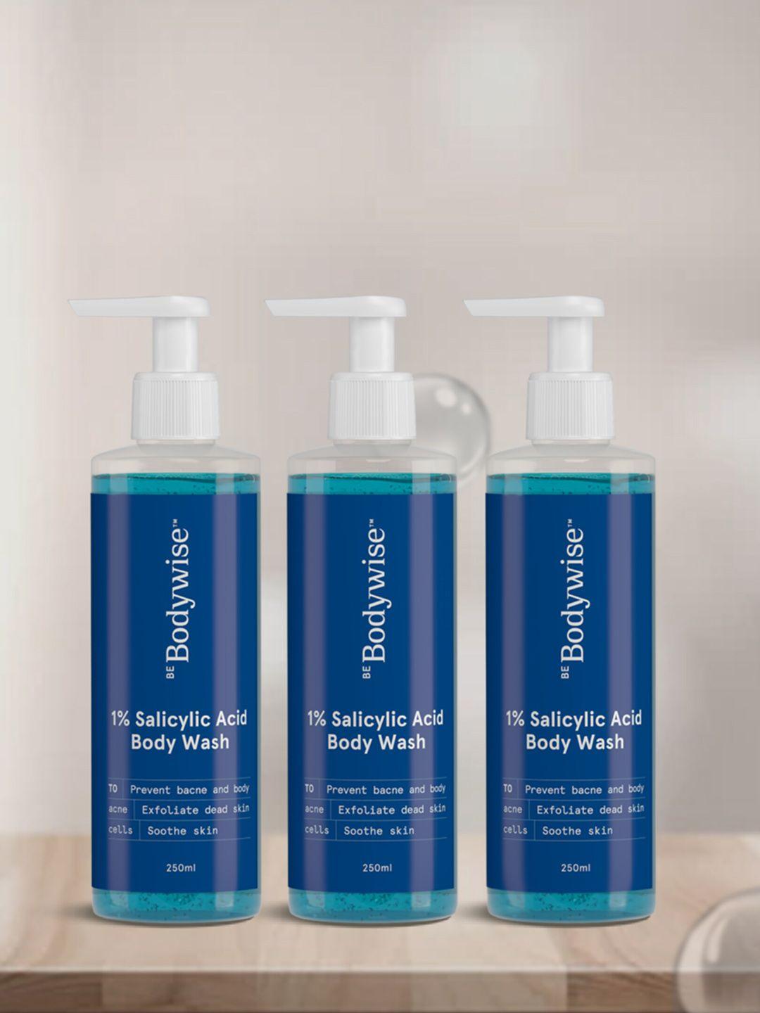 be bodywise set of 3 1% salicylic acid body wash - 250ml each